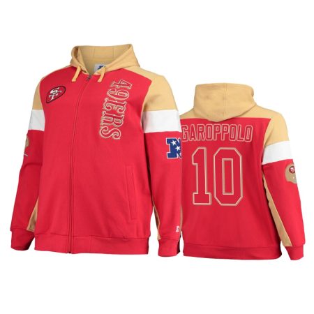 Jimmy Garoppolo San Francisco 49ers Scarlet Gold Extreme Throwback Full-Zip Hoodie