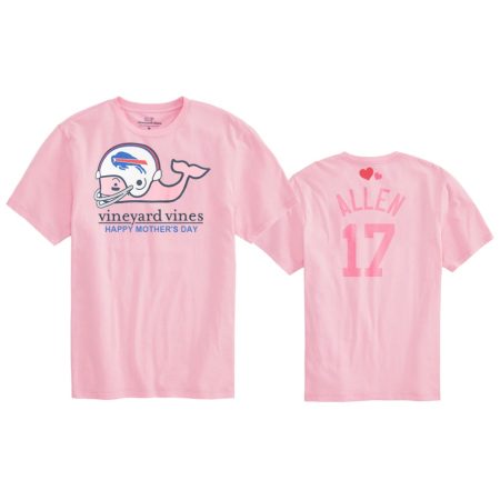 Women's Buffalo Bills Josh Allen Pink Mother's Day T-Shirt