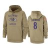 Baltimore Ravens Lamar Jackson Tan 2019 Salute to Service Sideline Therma Pullover Hoodie 3 lamar jackson ravens tan 2019 salute to service sideline therma hoodie