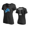 Detroit Lions Black Mother's Day #1 Mom T-Shirt 3 lions black number one mom t shirt