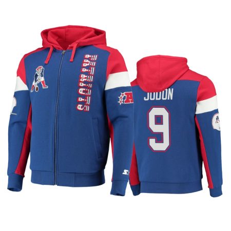 Matthew Judon New England Patriots Royal Red Extreme Throwback Full-Zip Hoodie