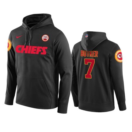 Kansas City Chiefs Harrison Butker Black Circuit Wordmark Pullover Hoodie