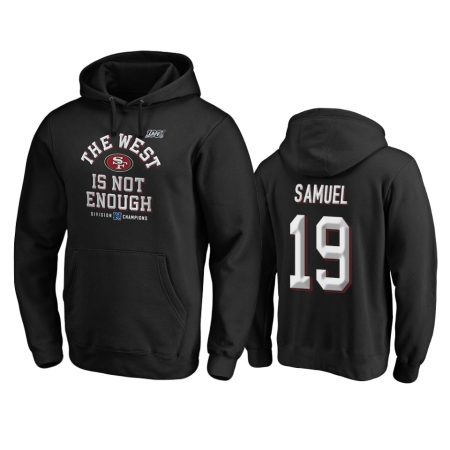 San Francisco 49ers Deebo Samuel Black 2019 NFC West Division Champions Cover Two Pullover Hoodie