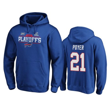 Buffalo Bills Jordan Poyer Royal 2019 NFL Playoffs Chip Shot Pullover Hoodie