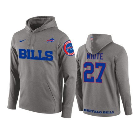 Buffalo Bills #27 Tre'Davious White Gray Circuit Wordmark Pullover Hoodie