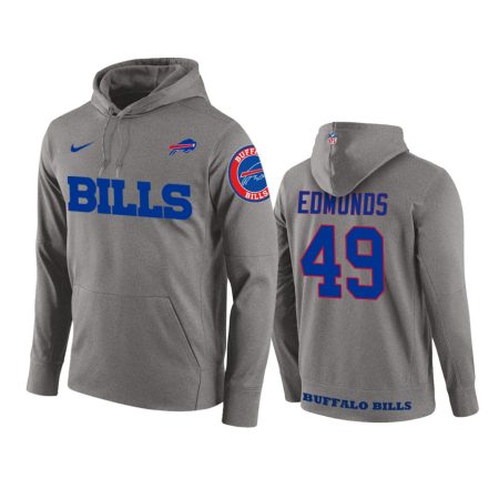 Buffalo Bills #49 Tremaine Edmunds Gray Circuit Wordmark Pullover Hoodie