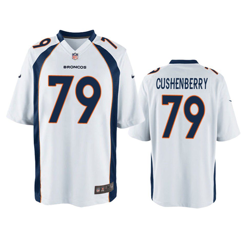 Denver Broncos Lloyd Cushenberry White Game Jersey 1 mens broncos lloyd cushenberry white game jersey