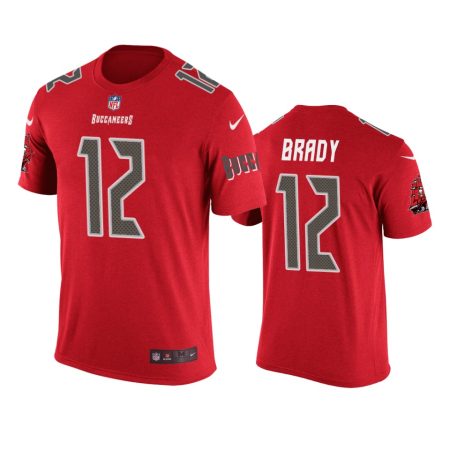 Tampa Bay Buccaneers Tom Brady Red Color Rush T-Shirt