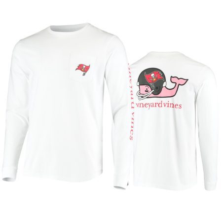 Tampa Bay Buccaneers White Whale Helmet Long Sleeve T-Shirt