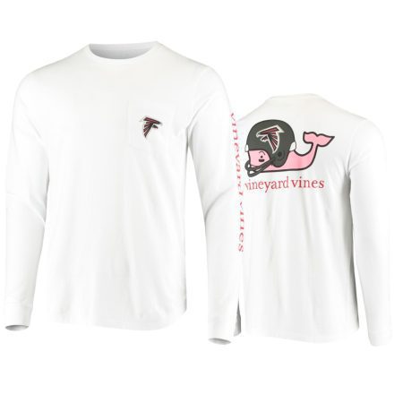 Atlanta Falcons White Whale Helmet Long Sleeve T-Shirt