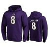 Baltimore Ravens Lamar Jackson Purple Authentic Stack Name & Number Hoodie 3 mens lamar jackson ravens purple authentic stack hoodie