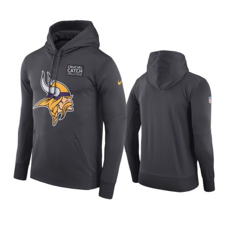 Men's Minnesota Vikings Anthracite Crucial Catch Hoodie