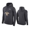 Men's New Orleans Saints Anthracite Crucial Catch Hoodie 3 mens new orleans saints anthracite crucial catch performance hoodie