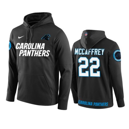 Carolina Panthers #22 Christian McCaffrey Black Circuit Wordmark Pullover Hoodie