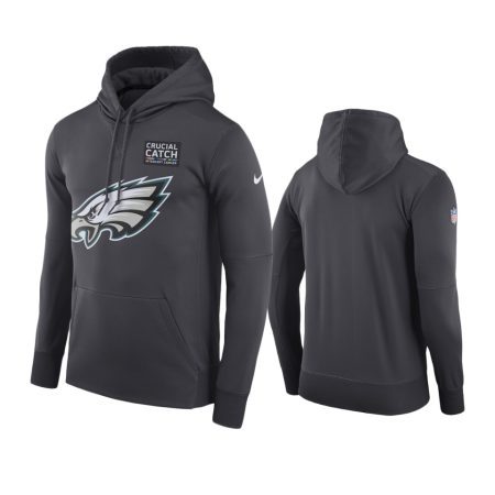 Men's Philadelphia Eagles Anthracite Crucial Catch Hoodie