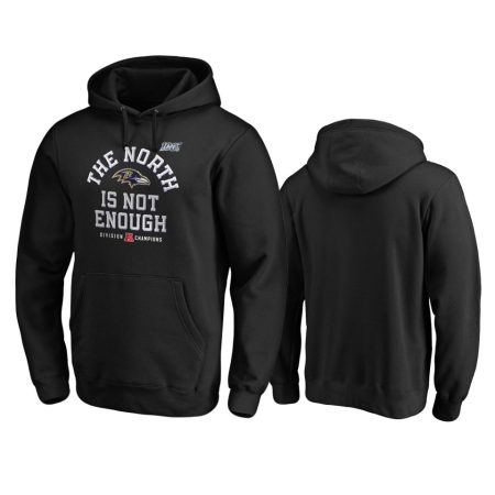 Baltimore Ravens Black 2019 AFC North Division Champions Cover Two Pullover Hoodie