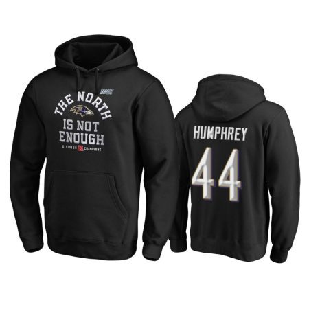 Baltimore Ravens Marlon Humphrey Black 2019 AFC North Division Champions Cover Two Pullover Hoodie