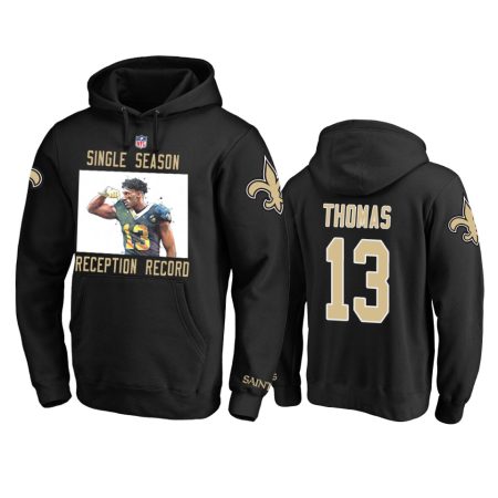 Men's New Orleans Saints Michael Thomas Black Single Season Reception Record Hoodie