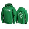 Men's Seattle Seahawks 12th Fan Green St. Patrick's Day White Logo Pullover Hoodie 3 mens seahawks 12th fan green st. patricks day white logo hoodie