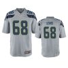 Seattle Seahawks Damien Lewis Gray Game Jersey 3 mens seahawks damien lewis gray game jersey