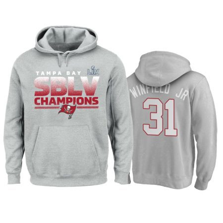 Tampa Bay Buccaneers Antoine Winfield Jr. Gray Super Bowl LV Champions Kickoff Hoodie
