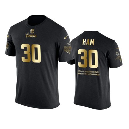 Minnesota Vikings #30 C.J. Ham Metall Dark Nike Golden Special T-Shirt - Men