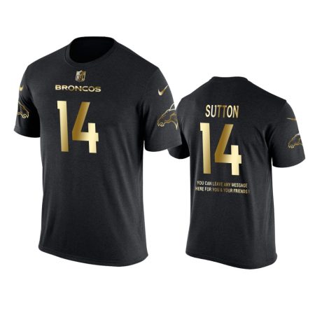 Denver Broncos #14 Courtland Sutton Metall Dark Nike Golden Special T-Shirt - Men