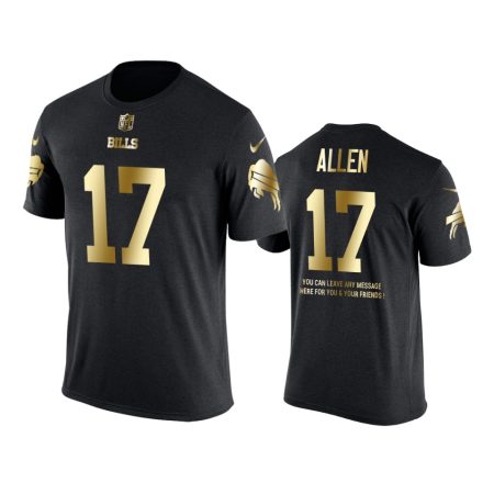 Buffalo Bills #17 Josh Allen Metall Dark Nike Golden Special T-Shirt - Men