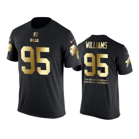 Buffalo Bills #95 Kyle Williams Metall Dark Nike Golden Special T-Shirt - Men
