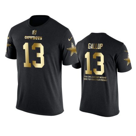 Dallas Cowboys #13 Michael Gallup Metall Dark Nike Golden Special T-Shirt - Men