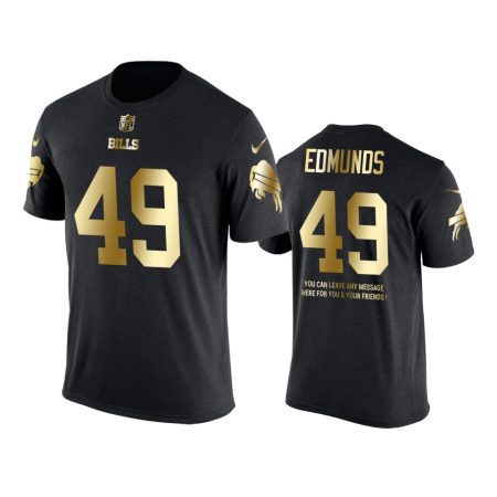Buffalo Bills #49 Tremaine Edmunds Metall Dark Nike Golden Special T-Shirt - Men