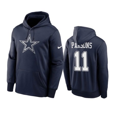 Dallas Cowboys Micah Parsons Navy Primary Logo Therma Performance Hoodie