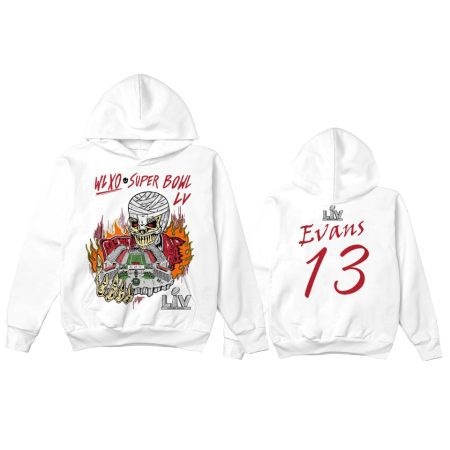 Buccaneers Mike Evans White Super Bowl LV Halftime Show The Weeknd x Warren Lotas XO Hoodie