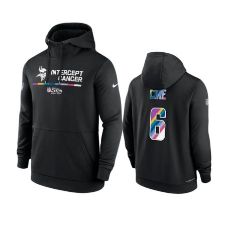 Men's Minnesota Vikings Lewis Cine Black Therma 2022 NFL Crucial Catch Hoodie