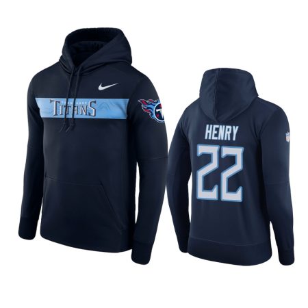 Tennessee Titans #22 Derrick Henry Navy Nike Pullover Sideline Team Hoodie - Men's