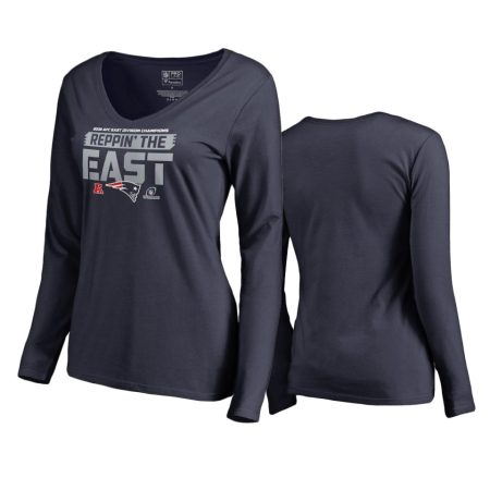 Bears # Navy Division Champions Fair Catch Long Sleeve T-Shirt - Women's
