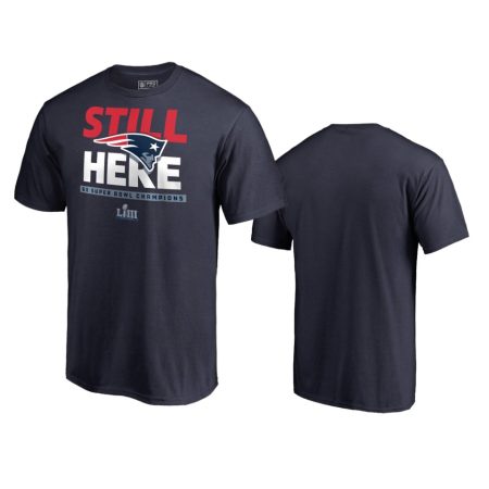 Patriots # Navy 6-Time Super Bowl Champions Hometown Still Here T-Shirt - Youth