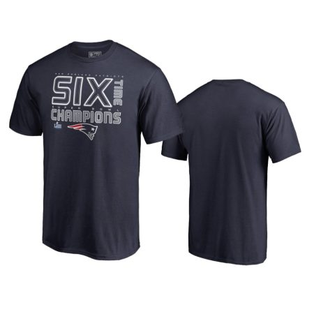 Patriots # Navy 6-Time Super Bowl Champions Kick Return T-Shirt - Youth