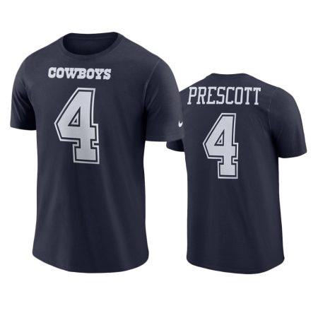 Cowboys #4 Dak Prescott Navy Player Pride T-Shirt - Youth