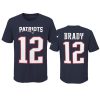 Patriots #12 Tom Brady Navy Player Pride T-Shirt - Youth 3 navy youth tom brady t shirt
