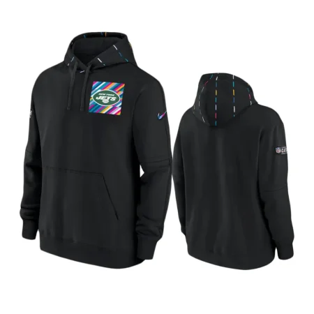 Men's New York Jets Black Club 2023 NFL Crucial Catch Hoodie