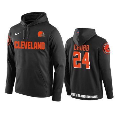 Cleveland Browns Nick Chubb Black Circuit Wordmark Pullover Hoodie