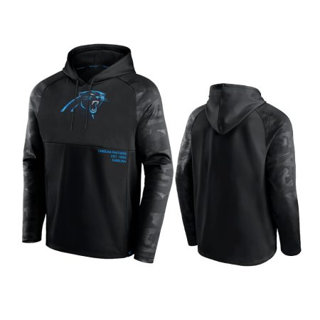 Carolina Panthers Black Shade Defender Raglan Pullover Hoodie