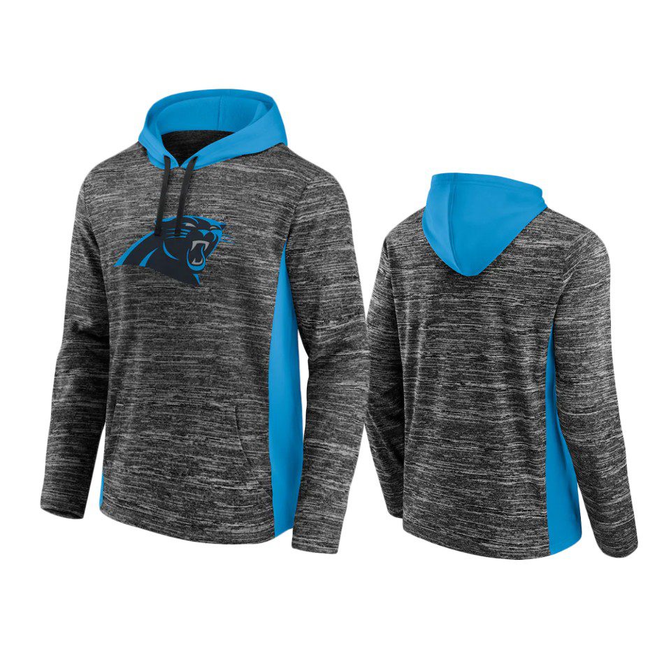 Carolina Panthers Charcoal Blue Instant Replay Pullover Hoodie 1 panthers charcoal blue instant replay pullover hoodie