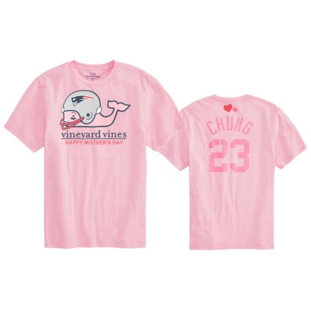 Women's New England Patriots Patrick Chung Pink Mother's Day T-Shirt