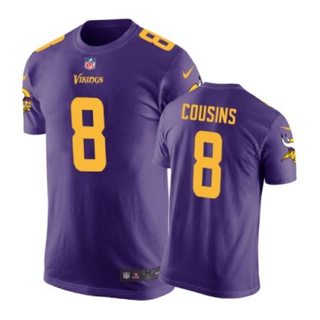 Minnesota Vikings #8 Kirk Cousins Color Rush Nike T-Shirt - Men's