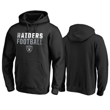 Las Vegas Raiders Black Iconic Fade Out Pullover Hoodie
