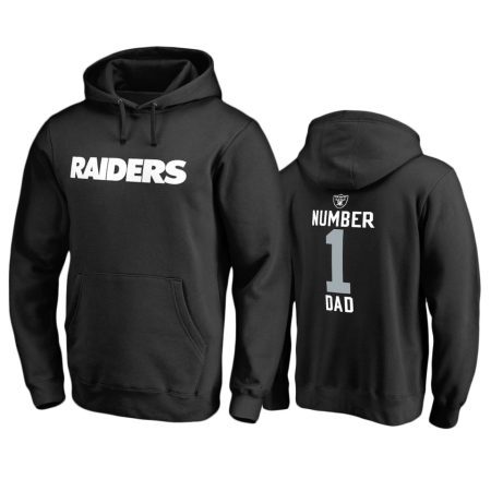 Las Vegas Raiders Black Number 1 Dad Father's Day Pullover Hoodie