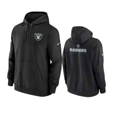 Las Vegas Raiders Black Sideline Club Fleece Hoodie