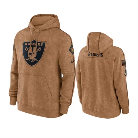 Las Vegas Raiders Brown 2023 Salute To Service Club Hoodie